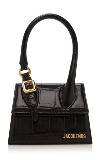 Le Chiquito Moyen Croc-Embossed Leather Bag