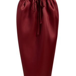 Lilia Cinched Silk Maxi Skirt