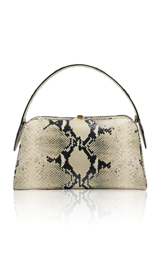 Cate Python-Effect Leather Top Handle Bag