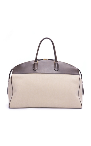 George Leather-Trimmed Cotton Tote Bag